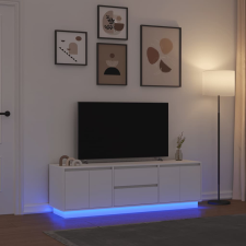 vidaXL fehér TV-szekrény LED-lámpákkal 160,5x41x50 cm bútor