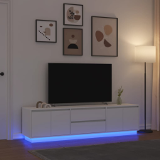vidaXL fehér TV-szekrény LED-lámpákkal 193,5x41x50 cm bútor