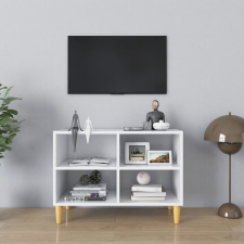 vidaXL fehér TV-szekrény tömör falábakkal 69,5 x 30 x 50 cm bútor