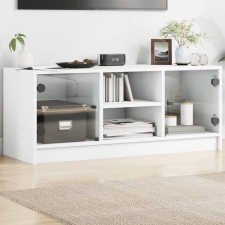 vidaXL fehér TV-szekrény üvegajtókkal 102 x 37 x 42 cm bútor