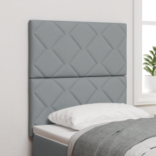 vidaXL Fejtámla Argyle fejtámlával Világosszürke 80 cm Poliészter, Fa ágy és ágykellék