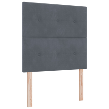 vidaXL Fejtámla Gombos Teljesen Szürke 100 cm Bársony (3337816) ágy és ágykellék