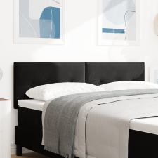 vidaXL Fejtámla Gombos Tűzött Fekete 140 cm Bársonyos ágy és ágykellék