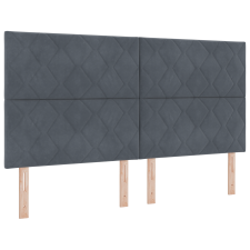 vidaXL Fejtámla Gyémánt Blokkos Dizájn Sötétszürke 180 cm Bársony (3337946) ágy és ágykellék