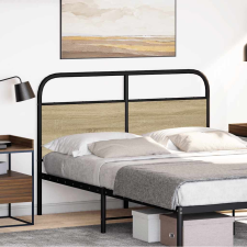vidaXL fejtámla sonoma tölgy 140 cm acél és műfa (4100291) ágy és ágykellék