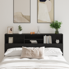 vidaXL Fejtámla Szekrény Fekete Tölgy 180x19x103,5 cm ágy és ágykellék