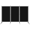 vidaXL Fekete 3 paneles paraván 260 x 180 cm