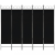 vidaXL Fekete 5-paneles paraván 200 x 180 cm