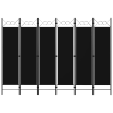 vidaXL Fekete 6 paneles paraván 240 x 180 cm bútor
