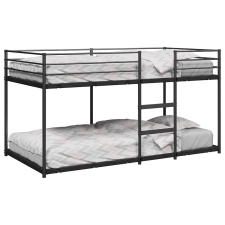 vidaXL fekete acél emeletes ágy matrac nélkül 90 x 190 cm ágy és ágykellék