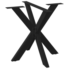 vidaXL fekete acél étkezőasztal lábak pók alakú 85x85x(72-73) cm bútor