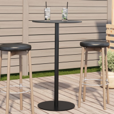 vidaXL fekete acél kerek kerti asztal Ø60 x 105 cm kerti bútor