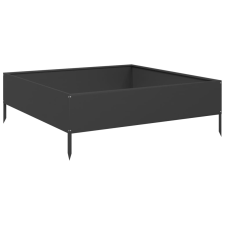vidaXL fekete acél kerti magaságyás 100 x 100 x 33,5 cm (851024) kerti tárolás