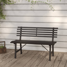 vidaXL fekete acél kerti pad 110 cm kerti bútor