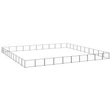 vidaXL fekete acél kutyakennel 100 m² szállítóbox, fekhely kutyáknak