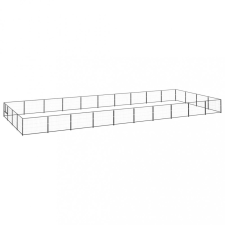 vidaXL fekete acél kutyakennel 40 m² szállítóbox, fekhely kutyáknak