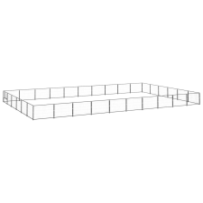 vidaXL fekete acél kutyakennel 60 m² szállítóbox, fekhely kutyáknak