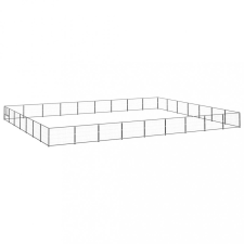vidaXL fekete acél kutyakennel 63 m² szállítóbox, fekhely kutyáknak