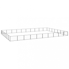 vidaXL fekete acél kutyakennel 70 m² szállítóbox, fekhely kutyáknak