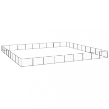 vidaXL fekete acél kutyakennel 81 m² szállítóbox, fekhely kutyáknak