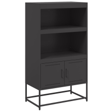 vidaXL fekete acél magasszekrény 68,5x38,5x123,5 cm bútor