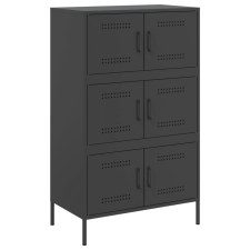 vidaXL fekete acél magasszekrény 68 x 39 x 113 cm bútor