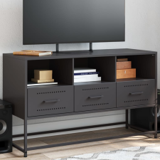 vidaXL fekete acél TV-szekrény 100,5x39x60,5 cm bútor