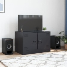 vidaXL fekete acél TV-szekrény 67 x 39 x 44 cm bútor