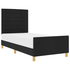 vidaXL Fekete ágykeret 100x200 cm szövetből (3344629) ágy és ágykellék