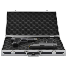 vidaXL fekete alumínium és ABS fegyvertáska kézitáska és bőrönd