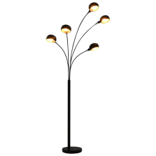 vidaXL fekete-arany állólámpa 200 cm 5 db E14 típusú foglalattal világítás