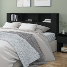 vidaXL fekete áthidaló szekrény 200x18,5x104,5 cm ágy és ágykellék
