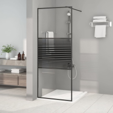 vidaXL Fekete átlátszó ESG üveg zuhanyfal 80x195 cm kád, zuhanykabin