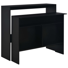 vidaXL fekete bárasztal 2 asztallappal 130 x 40 x 120 cm bútor