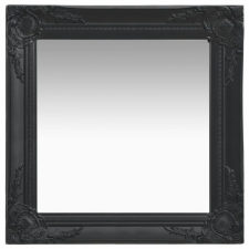 vidaXL Fekete barokk stílusú fali tükör 50 x 50 cm bútor