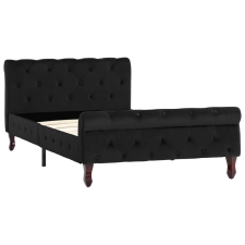 vidaXL fekete bársony ágykeret 100 x 200 cm (288551) ágy és ágykellék