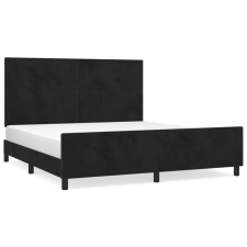 vidaXL fekete bársony ágykeret fejtámlával 180 x 200 cm (3125649) - Ágyak és ágykeretek ágy és ágykellék