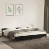 vidaXL fekete bársony ágykeret fejtámlával 200 x 200 cm