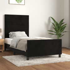 vidaXL fekete bársony ágykeret fejtámlával 80 x 200 cm ágy és ágykellék