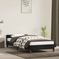 vidaXL Fekete bársony ágykeret fejtámlával 80 x 200 cm ágy és ágykellék
