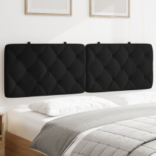 vidaXL fekete bársony fejtámla párna 160 cm ágy és ágykellék
