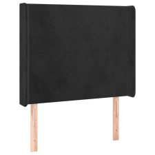 vidaXL fekete bársony fejtámla szárnyakkal 103x16x118/128 cm (3119344) ágy és ágykellék