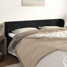 vidaXL fekete bársony fejtámla szárnyakkal 163x23x78/88 cm ágy és ágykellék