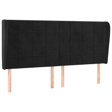vidaXL fekete bársony fejtámla szárnyakkal 183x23x118/128 cm (3118018) ágy és ágykellék