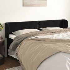 vidaXL fekete bársony fejtámla szárnyakkal 183x23x78/88 cm ágy és ágykellék