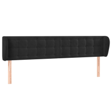 vidaXL fekete bársony fejtámla szárnyakkal 183x23x78/88 cm (3117640) ágy és ágykellék