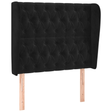 vidaXL fekete bársony fejtámla szárnyakkal 93 x 23 x 118/128 cm (3118330) ágy és ágykellék