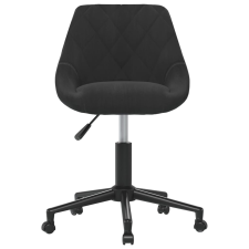 vidaXL fekete bársony forgó étkezőszék (3089029) bútor