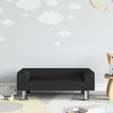 vidaXL fekete bársony gyerekkanapé 70 x 45 x 26,5 cm gyermekbútor