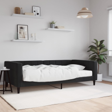 vidaXL fekete bársony kanapéágy matraccal 100 x 200 cm ágy és ágykellék